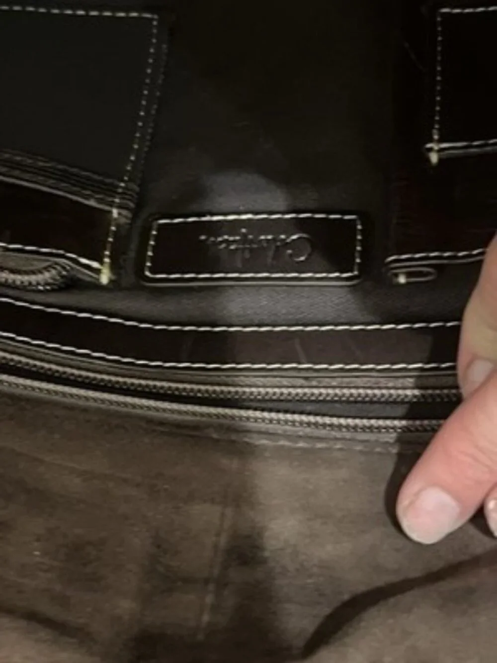 COLE HAAN Heavy Leather Briefcase / Messenger Bag